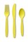 Party Central Club Pack of 288 Mimosa Yellow Party Knives, Forks and Spoons 7.5"